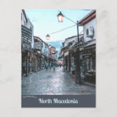 Een straat in Skopje Noord-Macedonië Briefkaart (Voorkant)