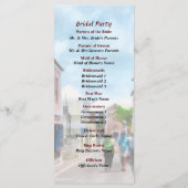 Een straat in St George Bermuda Wedding Program Programmakaart (Achterkant)