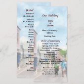 Een straat in St George Bermuda Wedding Program Programmakaart (Voorkant / Achterkant)