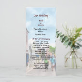 Een straat in St George Bermuda Wedding Program Programmakaart (Staand voorkant)