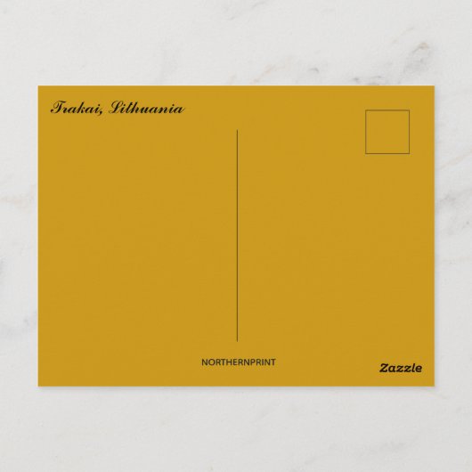 Een straat in Trakai Litouwen Briefkaart (Achterkant)