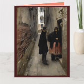 Een straat in Venetië, John Sargent 1882 Kaart (Voorkant)