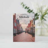 Een straat in Volendam Nederland Briefkaart (Staand voorkant)