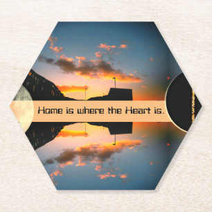 Een straat met sterren en de maan ongewoon kartonnen onderzetters