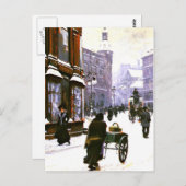 Een Straatbeeld in de Winter, Kopenhagen Briefkaart (Voorkant / Achterkant)