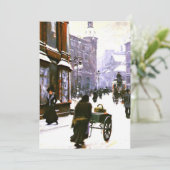 Een straatbeeld in de winter, Kopenhagen Kaart (Staand voorkant)