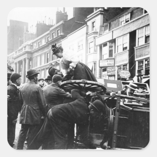 Een straatongeval vierkante sticker (Voorkant)