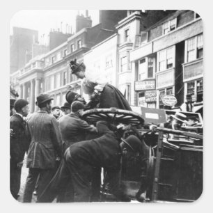 Een straatongeval vierkante sticker