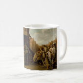 Een straatscène met Knife Grinder van Jacob Duck Koffiemok (Voorkant rechts)