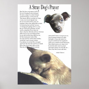 Een strak gebed van Dog (alternatieve achtergrondk Poster