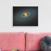 Een strak paar sterren en een omringende schijf canvas afdruk (Insitu (Woonkamer))