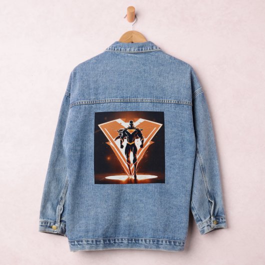 Een strakke vector logo super hero denim jas denim jacket (Hangar)