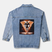 Een strakke vector logo super hero denim jas jacket (Achterkant)