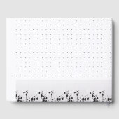 Een strakke witte achtergrond met kleine stippen v gastenboek (Achterkant)