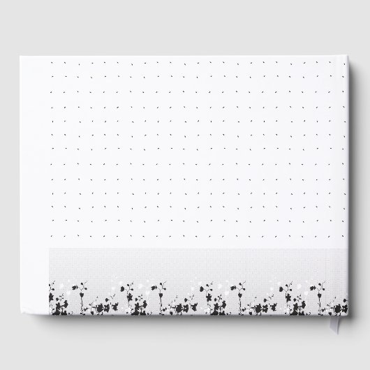 Een strakke witte achtergrond met kleine stippen v gastenboek (Achterkant)