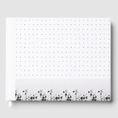 Een strakke witte achtergrond met kleine stippen v gastenboek (Voorkant)