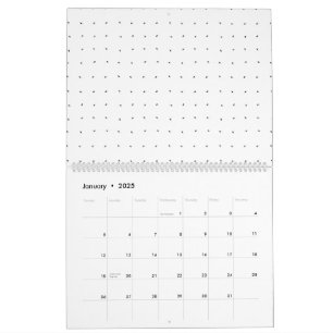 Een strakke witte achtergrond met kleine stippen v kalender