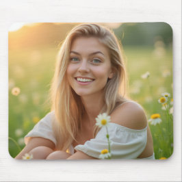 Een stralende Helena Chevalier in Flowering Meadow Muismat