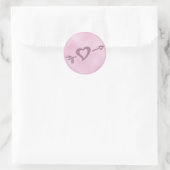 Een strand bruiloft hart Sticker (roze) (Tas)