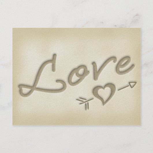 Een strand bruiloft Save the Date Briefkaart (Achterkant)