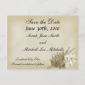 Een strand bruiloft Save the Date Briefkaart (Voorkant)