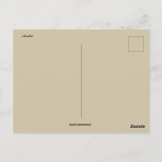 Een strand in Aruba Briefkaart (Achterkant)