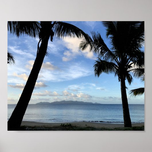 Een strand op Fiji Poster (Voorkant)