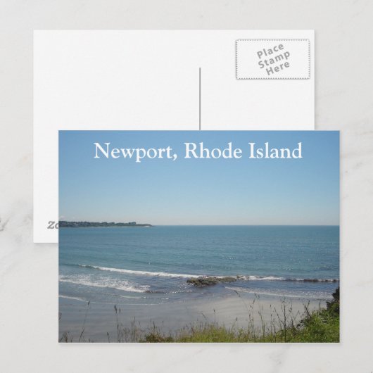 Een strand op Newport, Rhode Island Briefkaart (Voorkant / Achterkant)