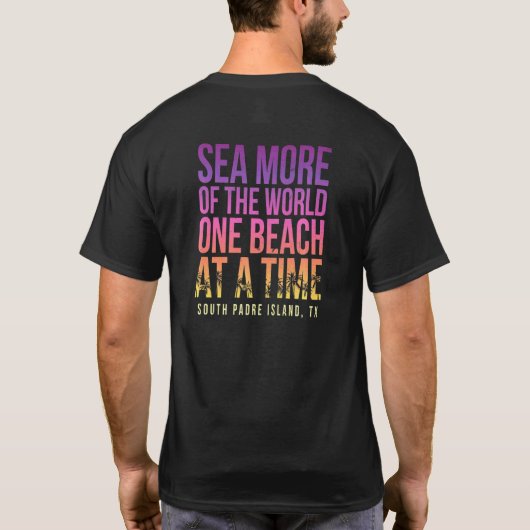 Een strand per keer Zuid-Padre Island Beach Summe T-shirt (Achterkant)
