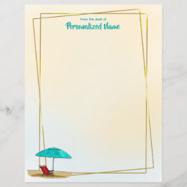 Een strand van een dag ongevoerde papieren blad