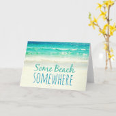 Een strandje ergens een fotokaart kaart (Gele Bloem)