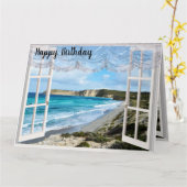 Een strandscène door mijn raam, Kaart (Gele Bloem)