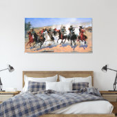 Een streepje voor de houtkap canvas afdruk (Insitu (Slaapkamer))