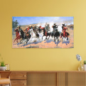 Een streepje voor de houtkap canvas afdruk (Insitu (Woonkamer))