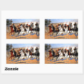 Een streepje voor de Timber, Frederick Remington, Rechthoekige Sticker (Vel)