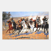 Een streepje voor de Timber, Frederick Remington, Rechthoekige Sticker (Voorkant)