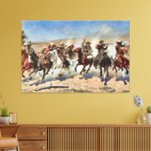 Een streepje voor het hout c. 1889 Remington Fine Canvas Afdruk (Insitu (Woonkamer))