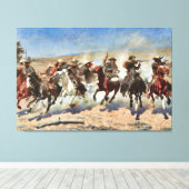 Een streepje voor het hout c. 1889 Remington Fine Canvas Afdruk (Insitu (Houten vloer))