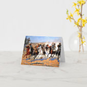 Een streepje voor het hout, Remington schilderij, Kaart (Gele Bloem)