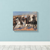 Een streepje voor het hout van Frederic Remington Canvas Afdruk (Insitu (Houten vloer))