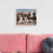 Een streepje voor het hout van Frederic Remington Canvas Afdruk (Insitu (Woonkamer))