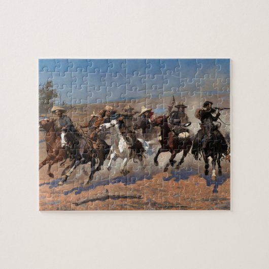 Een streepje voor het hout van Frederic Remington Legpuzzel (Horizontaal)