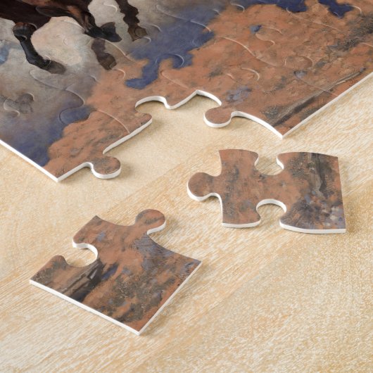 Een streepje voor het hout van Frederic Remington Legpuzzel (Zijkant)