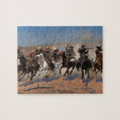 Een streepje voor het hout van Frederic Remington Legpuzzel (Horizontaal)