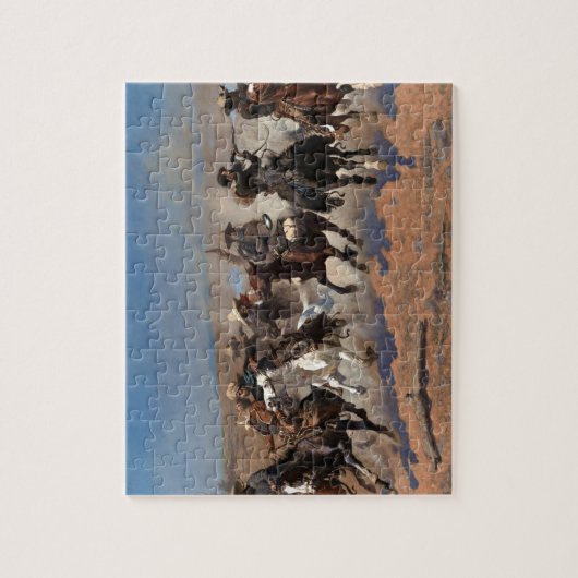 Een streepje voor het hout van Frederic Remington Legpuzzel (Verticaal)