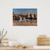 Een streepje voor het hout van Frederic Remington Poster (Keuken)