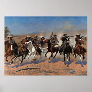 Een streepje voor het hout van Frederic Remington Poster