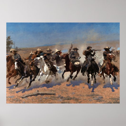 Een streepje voor het hout van Frederic Remington Poster (Voorkant)