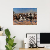 Een streepje voor het hout van Frederic Remington Poster (Thuiskantoor)
