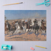 Een streepje voor het hout van Frederic Remington Tissuepapier (Craft)